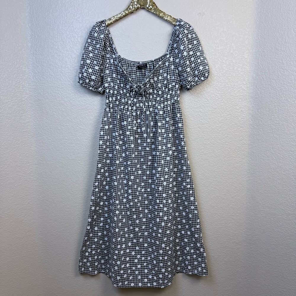 Sophie Rue • Gingham Smocked Puff Sleeve Dress